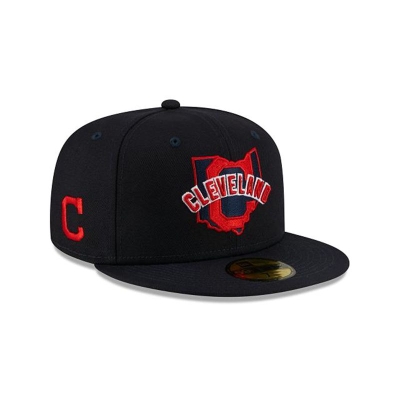 Sapca New Era Cleveland Indians MLB Local 59FIFTY Fitted - Albastri